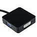 Produktbild BOBORA Anzeige Mini-Hafen DP zu DVI-VGA-HDMI-TV-AV-HDTV-Adapter-Kabel 3 in 1 f¨¹r Mac Book, iMac, Mac Book Air, Mac Book Pro und Mac mini-quadratische Form