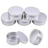 ★LATA DE ALUMINIO: contenedores de 5 Pack son tarros con tapas, contenedores de 8.5 oz / 250 ml, el material de sellado de aluminio es perfecto, se puede acomodar cualquier pasta.