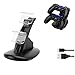 Produktbild PS4 Controller Ladestation Charger, Dualshock Docking Ladegerät Stand Mit USB Kabel und LED Für Sony Playstation 4 Game Controller, Schwarz