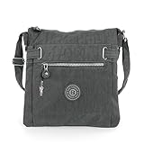 Modernes Design sportliche Handtasche/Schultertasche/Umhängetasche aus Nylon grau