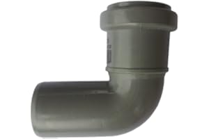 GUOML Set 10pz Curva innesto scarico idraulico PP diam 40mm MF grigio HTB (d40 x 87,5°)