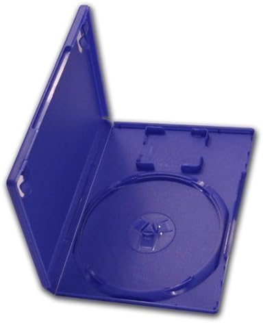 Vision Media 5 X PS2 Game Case - Blue Replacement Game Case With Card Holder Slot