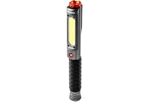 NEBO Big Larry Pro Plus - 600 Lumen Torch with COB Work Light - Pocket Clip Magnetic Base for Hands-Free Lighting - Portable 