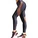 Produktbild AiBarle Damen Leggings, Patchwork Mesh-Yoga-Hose, Bauchkontrolle, Workout, Laufen, 4-Wege-Stretch-Hosen