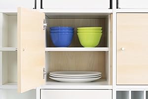 ‎NEW SWEDISH DESIGN Extrafach für Kallax Tür Einsatz/Regaleinsatz mit 1 Fachboden/Extra Ablagefach/Stabile Regalböden sind verstellbar / 100% Kallax kompatibel/Mehr Ablagefläche im Kallax Regal