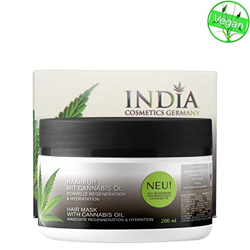 India Cosmetics Germany Masque de soin à l'huile de cannabis pour des cheveux doux et sains