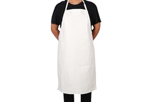 SEIWEI Grembiule impermeabile da uomo, nero, in gomma vinilica, resistente, per lavoro chimico, 88,9 cm