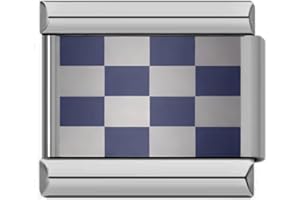 FEYMA Eslabón Individual con Bandera Náutica – Letra N para Pulsera Modular