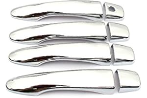 HIGH FLYING per Kadjar 2015-2019 Cornici Cromate dei Maniglia Plastica ABS 8 pezzi (con 1 foro)