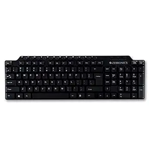Zebronics ZEB-KM2100 Multimedia USB Keyboard Comes with 114 Keys Including 12 Dedicated Multimedia Keys & with Rupee Key