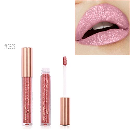 Yogogo Mode Lippenstift Kosmetik Frauen Sexy Lippen Metallic Lip Gloss