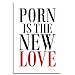 Produktbild Wanddekoration Blechschild "Porn is the new love" | ca. 30x45 cm