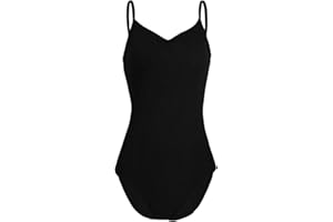 Freebily Maillot Ballet para Mujer Maillot Clásico de Danza Ballet Gimnasia Maillot Leotardo Bailarina Body Algodón Maillot Yoga Fitness Mujer