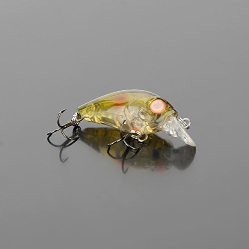 OxGrow(TM)Trulinoya DW24 35mm 3.5g 1.2m Mini Crank Fishing Lure Hard Bait with BKK Hooks Pesca Fish Lures