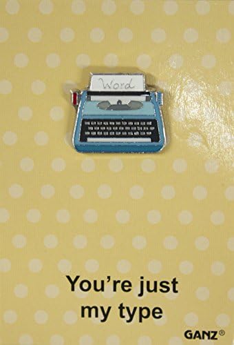 Lapel Pin Hat Pin Tie Tack with Colorful Enamel and Funny Pun- Typewriter