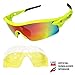 Produktbild VeloChampion Warp Radfahren Laufen Sport-Sonnenbrille (mit 3 Glasern: inkl. revo orange, gelb, klar) Fluoro Gelb-Rahmen
