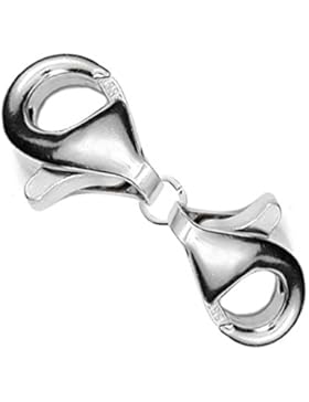 My-Bead 925 Sterling Silber XXL doppel Karabiner Basisverschluss Wechselverschluss für Armband Kette