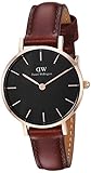 Daniel Wellington Unisex Erwachsene Analog Quarz Uhr mit Leder Armband DW00100225
