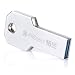 Produktbild meZmory Schlüssel USB Stick 3.0 16GB Silber - Schnell, Hochwertig & Einzigartiges Mini Design - Speicherstick Wasserdicht & Extrem Robust aus Metall - Flash-Drive Ideal für Schlüssel-Anhänger