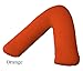 Adamlinens 68 pick V Pillowcase for V Shaped Pillows Orange V Pillow Case Cover Only