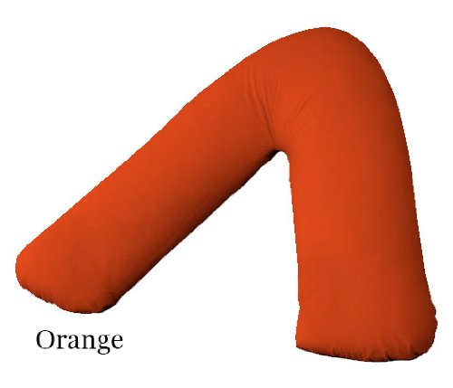 Adamlinens 68 pick V Pillowcase for V Shaped Pillows Orange V Pillow Case Cover Only