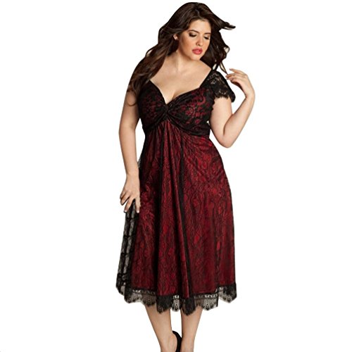 Abito Lungo Maniche Lunghe, Dorame Eleganti Style Pizzo Taglie Forti ...
