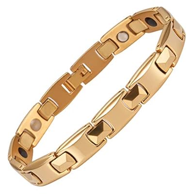 EnerMagiX Titanium Magnetic Lymph Detox Bracelets Power Magnetic Energy for Men and Women -4705G