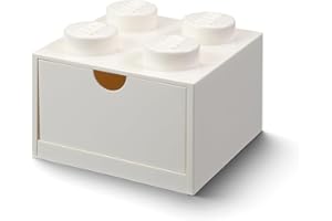 Room Copenhagen 40201735 Lego Schreibtischschublade, 4 Knöpfe, Weiß, Klein