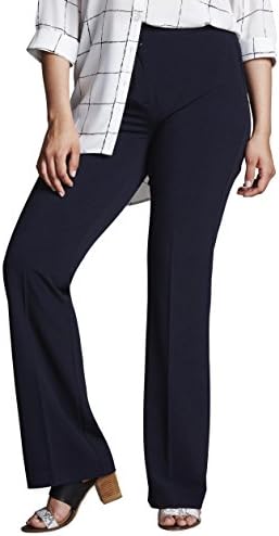 Label Be Womens Bootcut Stretch Trouser In Navy Blue 16