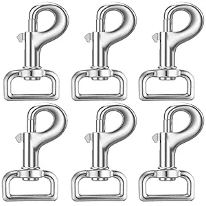 Hulless 6 Pcs Snap Hooks Metal Swivel Trigger Clip Heavy Duty Snap Trigger Clip for Spring Pet Buckle, Linking Dog Leash Collar 3.1