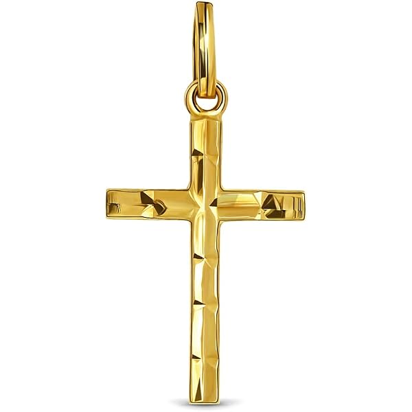 Kreuz-Anhänger Aus 14 Karat Gold 585 – 27 Mm Hoch, Mit Gratis-Gravur & Geschenketui