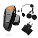 Produktbild 1000m Bluetooth Motorrad Intercom der Headset Wasserdicht Helm des Interphone für 2 oder 3 Piloten und Audio für Das Walkie Talkie GPS Spieler MP3,FM Radio und Freisprechfunktion (1 Packung)