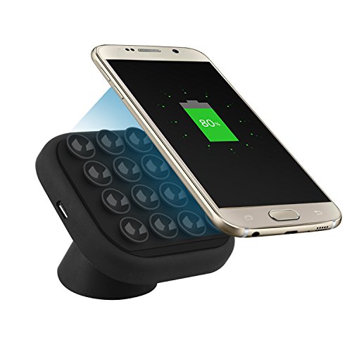 Car Wireless Charger, ZXK CO 2 in 1 Drahtlose KFZ Ladegerät induktive Ladestation und 360°drehbar Auto Handy-Halterung für die Windschutzscheibe und praktischem KFZ Smartphone Qi Ladegerät Kompatibel mit Samsung Galaxy S7/S7 edge/S6 edge+/S6 edge/S6 /Note5, Google Nexus 7/6/5/4, Nokia Lumina, HTC, SONY Xperia, LG und andere Qi-fähige Geräte