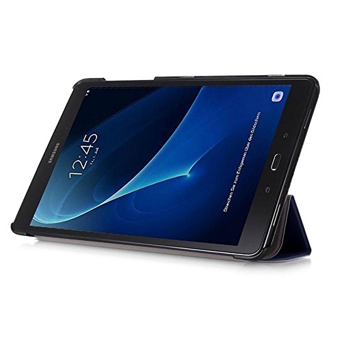 Samsung Galaxy Tab A6 10.1 Schutzhülle – Ultra Slim PU Leder Tasche Hülle für Samsung Galaxy Tab A (2016) SM-T580N/T585N 25,54 cm (10,1 Zoll) Smart Cover case mit Standfunktion (Dunkelblau) - 4