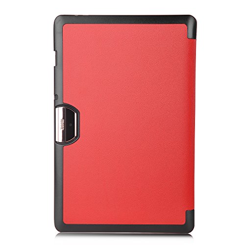 Acer Iconia One 10 B3-A30 Hülle, IVSO Ultra Schlank Superleicht Ständer Slim Leder zubehör Schutzhülle für Acer Iconia One 10 (B3-A30) 25,7 cm (10,1 Zoll HD) Tablet-PC perfekt geeignet (Für Acer Iconia One 10 (B3-A30), Rot) - 6