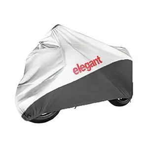 Elegant Water Resistant Bike Body Cover for Jawa 42 (Grey and White)