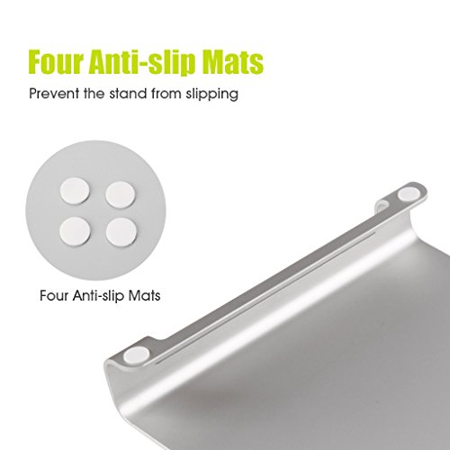 Suaoki Aluminium Monitorständer mit 4 USB-Anschluss / Bildschirmständer / Laptopständer / Bildschirmerhöher für Monitor / Laptop / iMac / MacBook / PC Display, 40*21*4,4 cm, Silber - 6