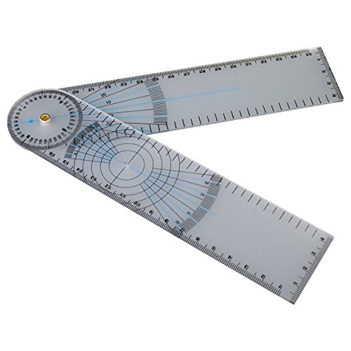 Winkelmesser Transparent, Stellwinkel, Kurslineal, Schenkellänge 18 cm