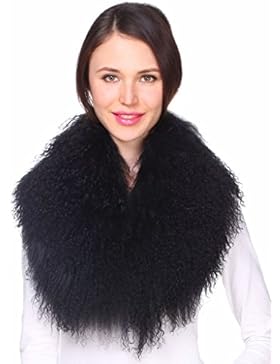 Ferand für Damen Echter Luxuriöser Pelzkragen aus Hochqualitativer Mongolischer Lammwolle für Mäntel