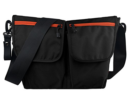 Ecosusi Dual-Purpose Messenger Bag Diaper Bag for Dads Black
