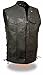 Produktbild LEATHER KING Men's Leather Club Vest W/Zipper Large Black