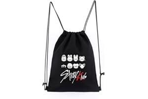 SCISSH Stray-Kids - Zaino con coulisse, in tela, per la scuola, C, Taglia unica