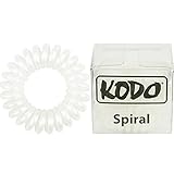 Kodo Spiral White Hair Bobble Pack of 3, Pain Free Hair Band, Reduces Split Ends by Kodo