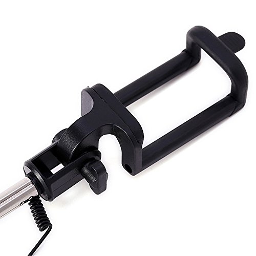 LENOGE Selfie Stick Selfie Stange Stab Erweiterbare Kabelsteuerung Halterung Halter fotografieren f¨¹r iPhone Samsung und andere Android£¬ios Smartphones Schwarz - 5
