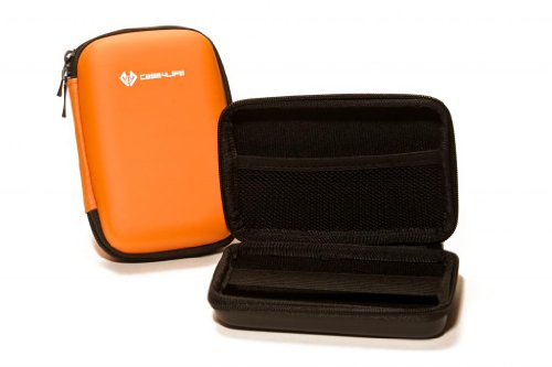 Case4Life stoßfest externe Festplattentaschen (2,5 Zoll 6,35cm) Orange - Lebenslange Garantie