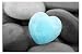 Produktbild kunst-discounter Bild AUF LEINWAND Herz & Liebe TÜRKIS Living A04604 DEKOR Größe wählbar, gerahmt auf echtem Keilrahmen. Günstiger als Ölbild Gemälde Poster Plakat mit Bilder 30 x 20 cm