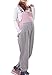 DEHANG Women Maternity Suspender Pants Bib with Pockets Size M - Grey