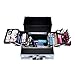 HST Professional Large Beauty Box Make Up Cosmetic Organiser Vanity Case Cosmetic Nail Polish Jewelry Organiser, Blue Polka Dot