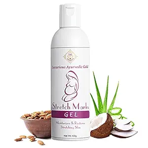 Luxurious Ayurvedic Gold Natural Body Gel for Stretch Marks, Loose Skin and Scars for All Skin Types