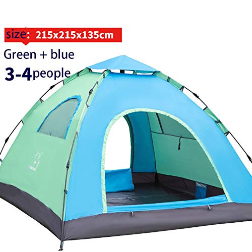 Yixing Resorte automático al Aire Libre hidráulico Multi-Puerta Ventana Camping Playa Parque Salvaje Camping Familiar Tienda Debe ser Libre Velocidad,greenblue